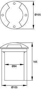 Enzo bemko grondspot mr16 gu10 ip67 105mm rond 2kanten - 5070495 - afbeelding 2