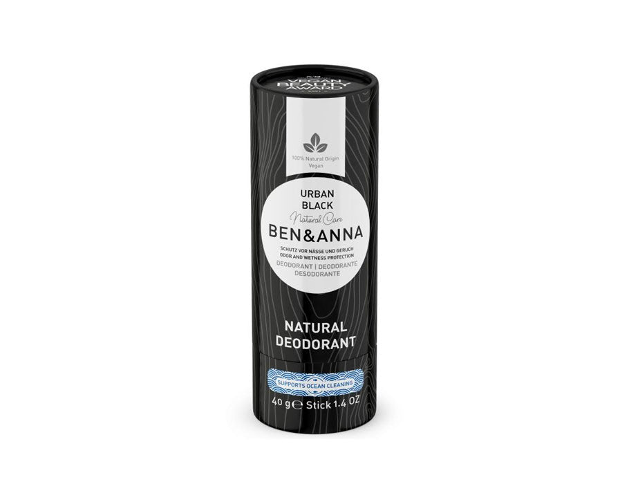 Ben anna deodorant in papiertube - urban black - 40 gram