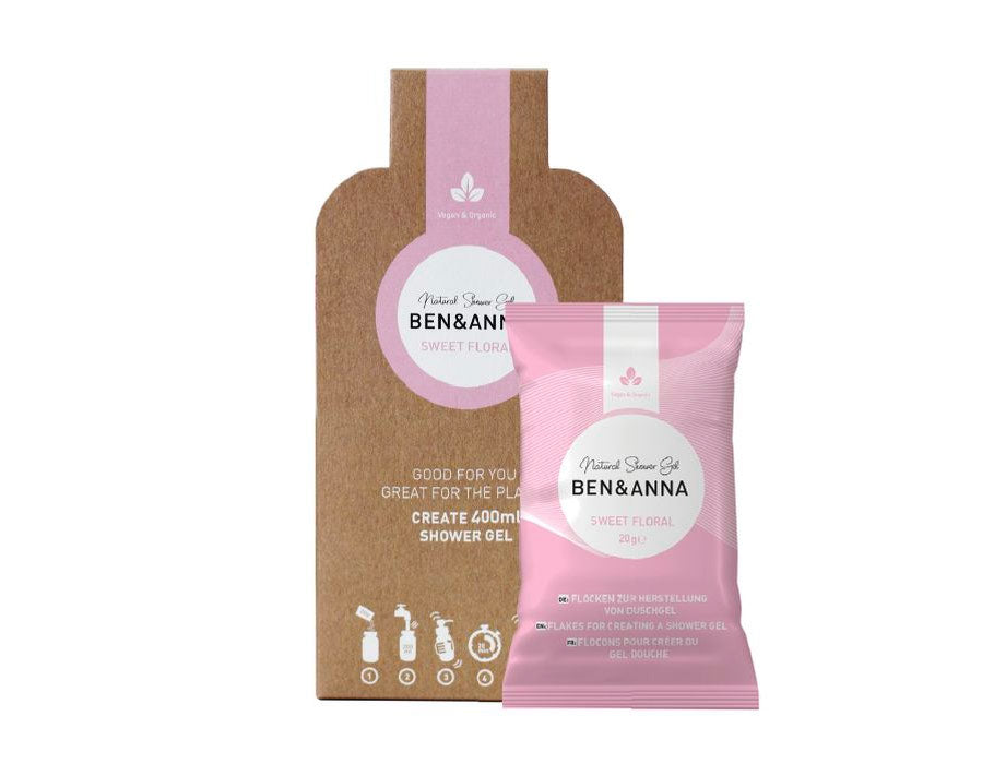 Ben anna douchegel - vlokken - sweet floral - 2x20gr.