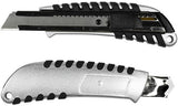 Enzo benson afbreekmes 18mm aluminium zwart - 6410820 - afbeelding 1