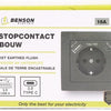 Enzo benson inbouw stopcontact ra + usb en usb-c zwart - 4650032