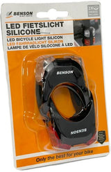 Enzo benson led fietslampset 2 delig silicone rood wit - 5700338 - afbeelding 2