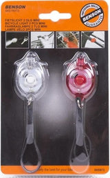 Enzo benson led fietslampset met elastiek mini 2 delig rood wit - 5700335 - afbeelding 2