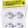Enzo benson opbouw stopcontact ra 4 voudig wit - 4650084