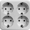 Enzo benson opbouw stopcontact ra 4 voudig wit - 4650084