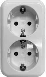 Enzo benson opbouw stopcontact ra dubbel wit - 4650082 - afbeelding 1