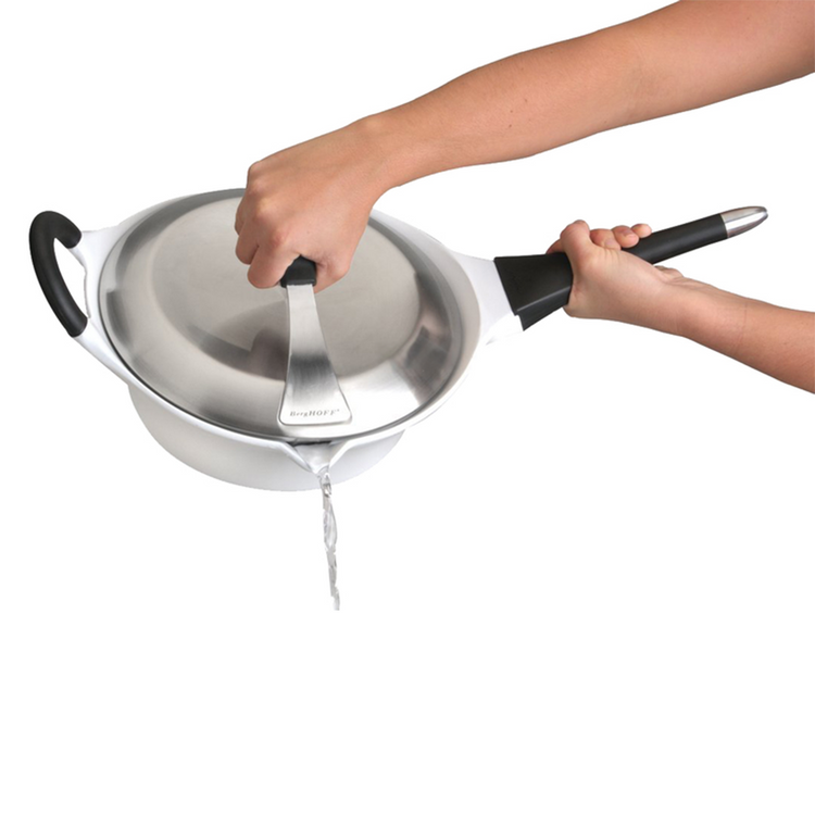 Berghoff auriga sauteerpan met deksel afneembaar handvat wit keramisch ø28cm