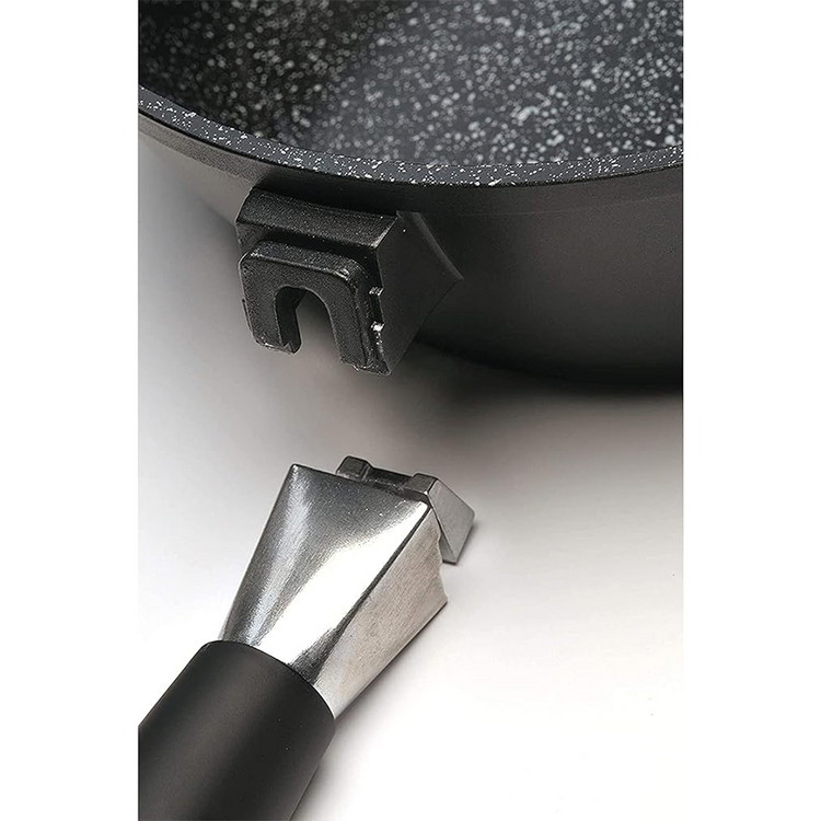 Berghoff geminis steelpan met deksel afneembaar handvat keramisch ø16cm