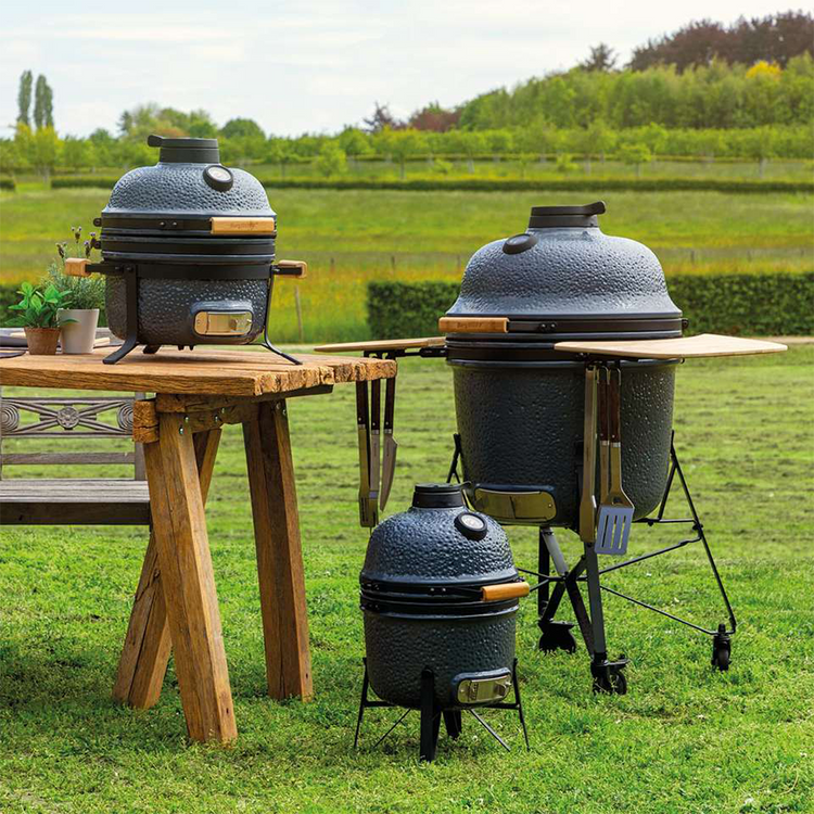 Berghoff ron keramische bbq large steengrijs 58cm 8-delig