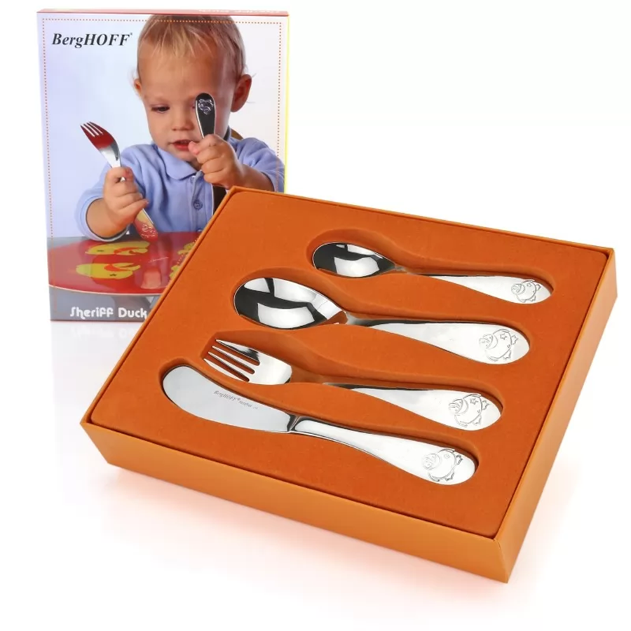 Berghoff sheriff duck bestekset baby 4-delig