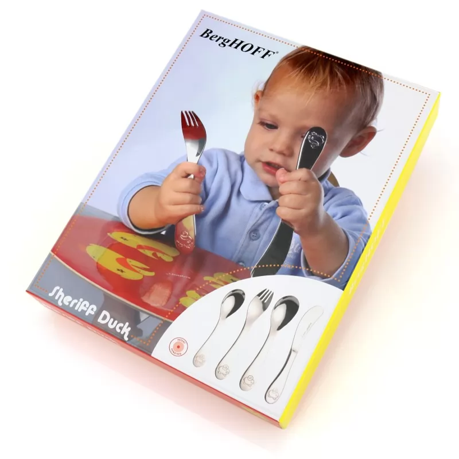 Berghoff sheriff duck bestekset baby 4-delig