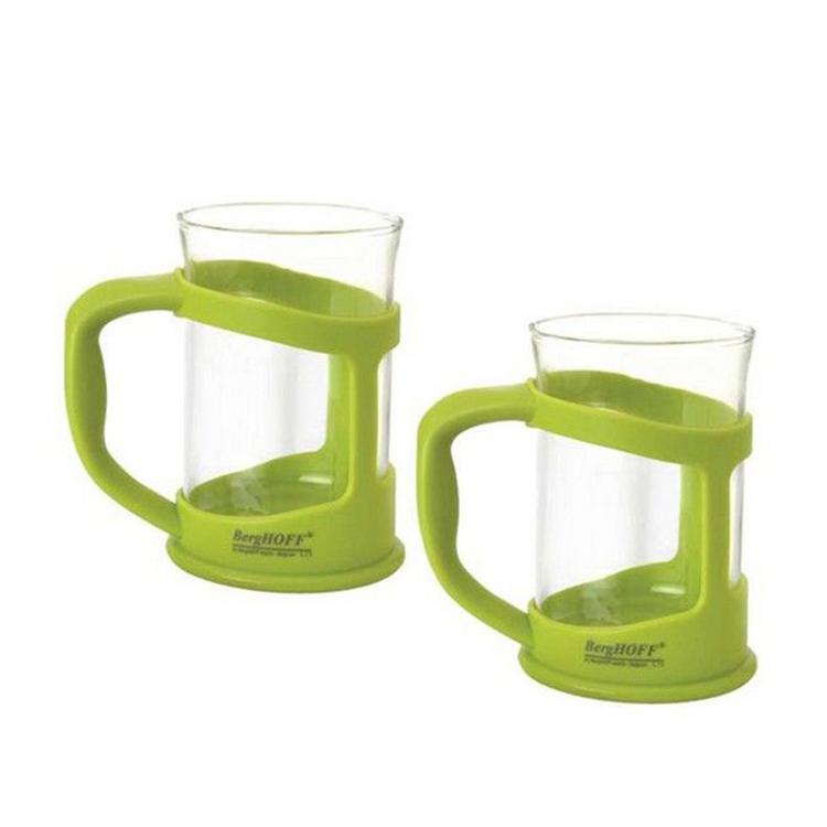 Berghoff studio koffie- theekopje groen 300ml 2 stuks