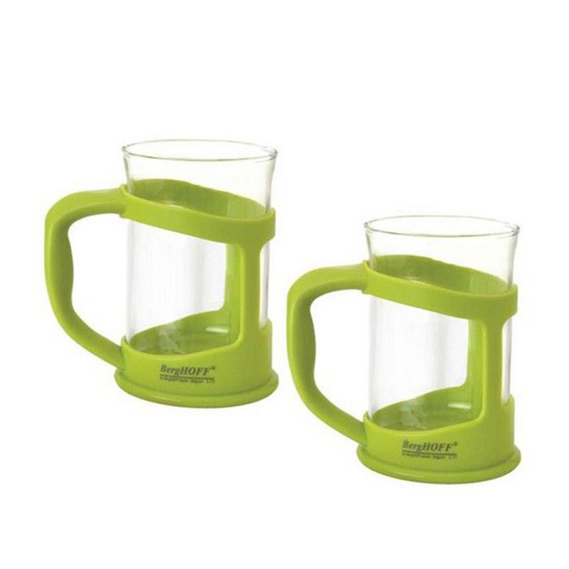 Berghoff studio koffie- theekopje groen 300ml 2 stuks
