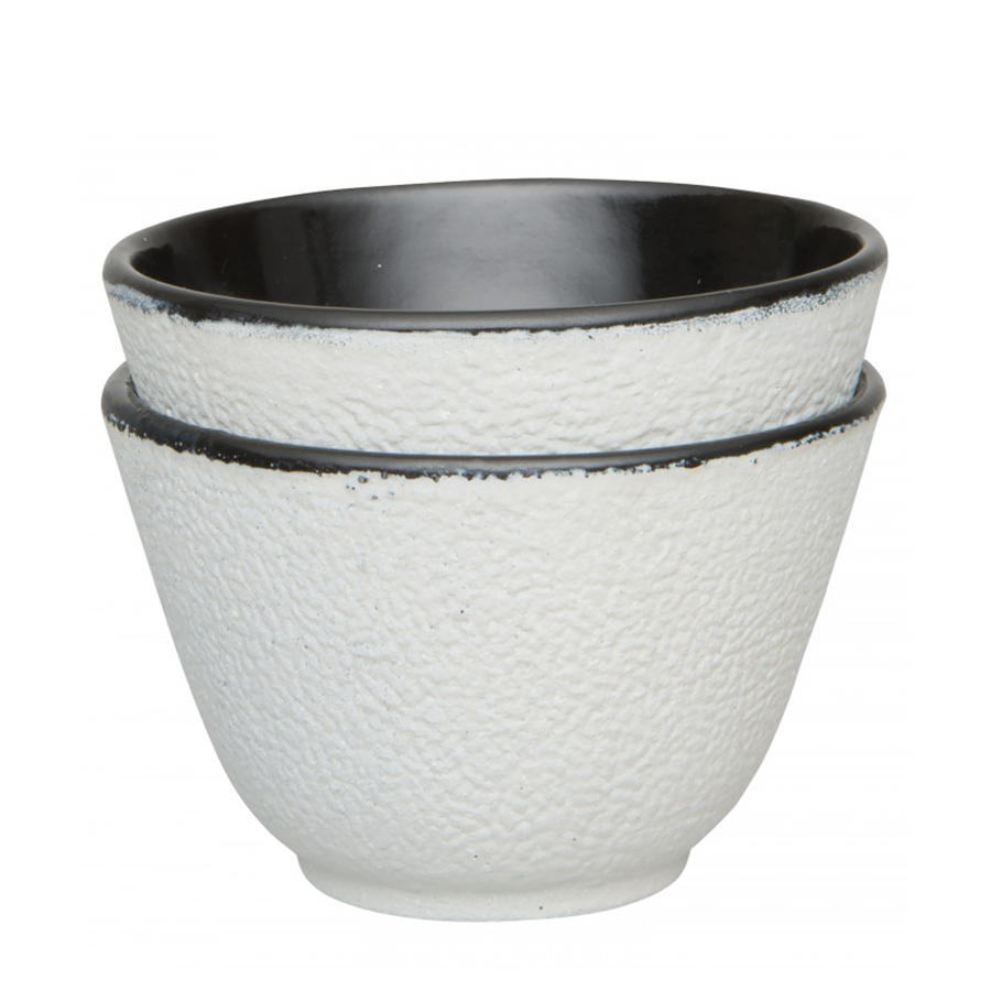 Berghoff theemok gietijzer wit 100ml 2 stuks