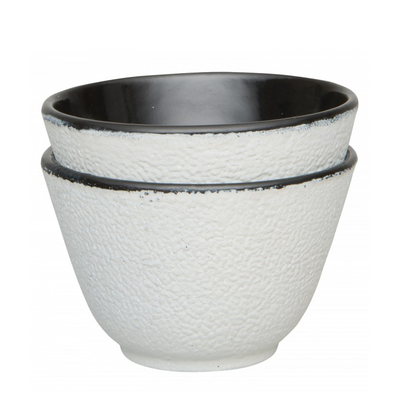 Berghoff theemok gietijzer wit 100ml 2 stuks