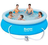 Bestway fastset zwembad 305x76cm + pomp 12volt - afbeelding 1