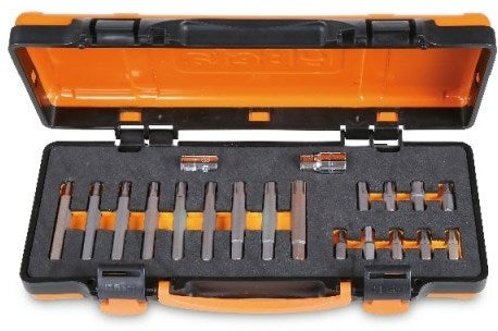 Beta 867 c20 assortiment van 18 bits met ribe® profiel | met 10 mm zeskant aansluiting en 2 toebehoren | in metalen kistje met zacht foam inleg - 008670920 008670920