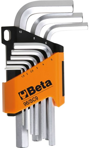 Beta 96 sc9 inbussleutelset | kort | zeskant | 9 delig - 000960374