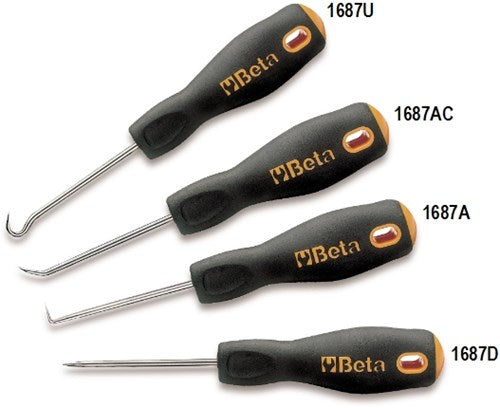 Beta set van 4 monteurs precisiehaken, met handgrepen 1687 s4 - 016870150