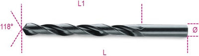 Beta spiraalboren, korte uitvoering hss gewalst 410 2,75 - 004100061