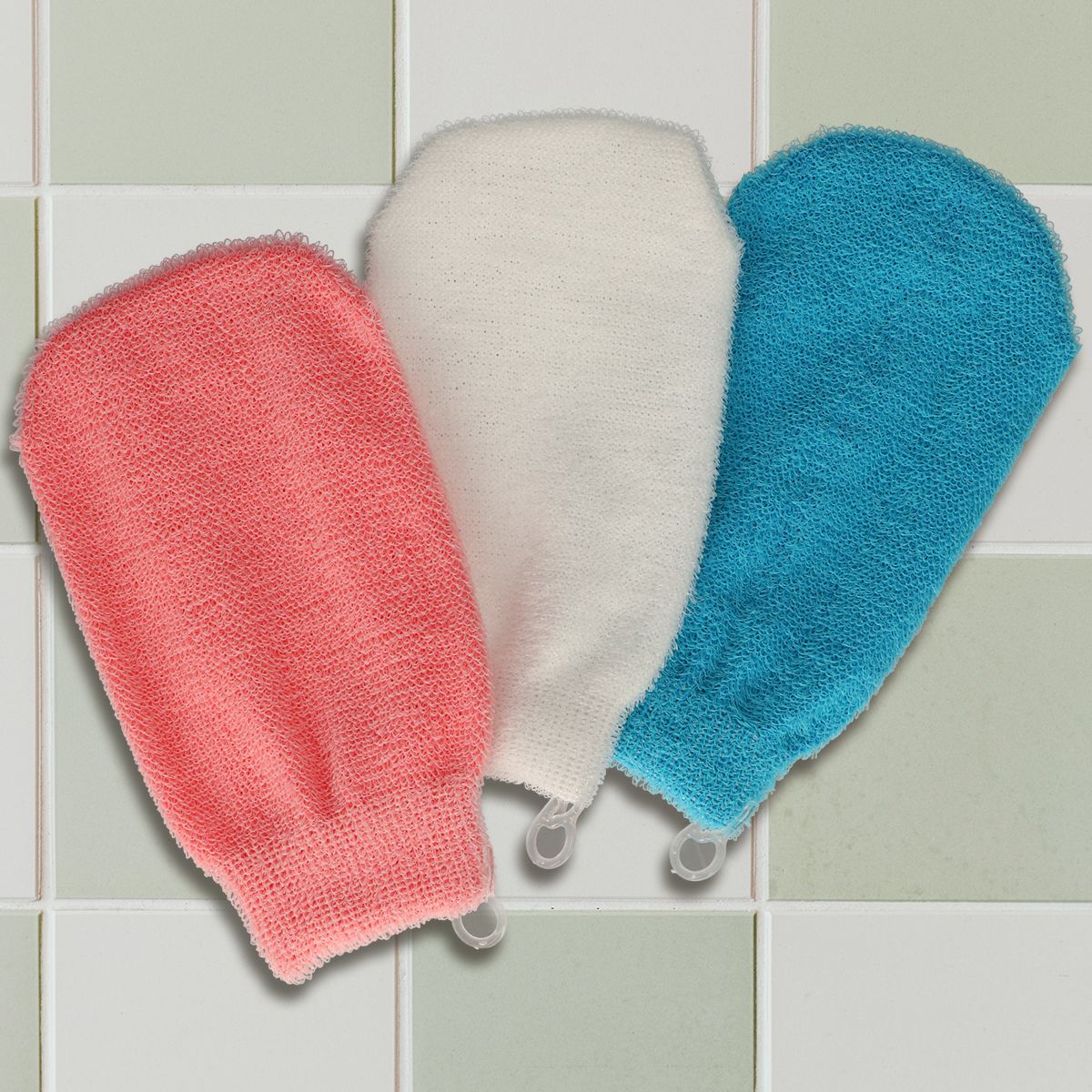 Bath fun sisal scrub washand assorti