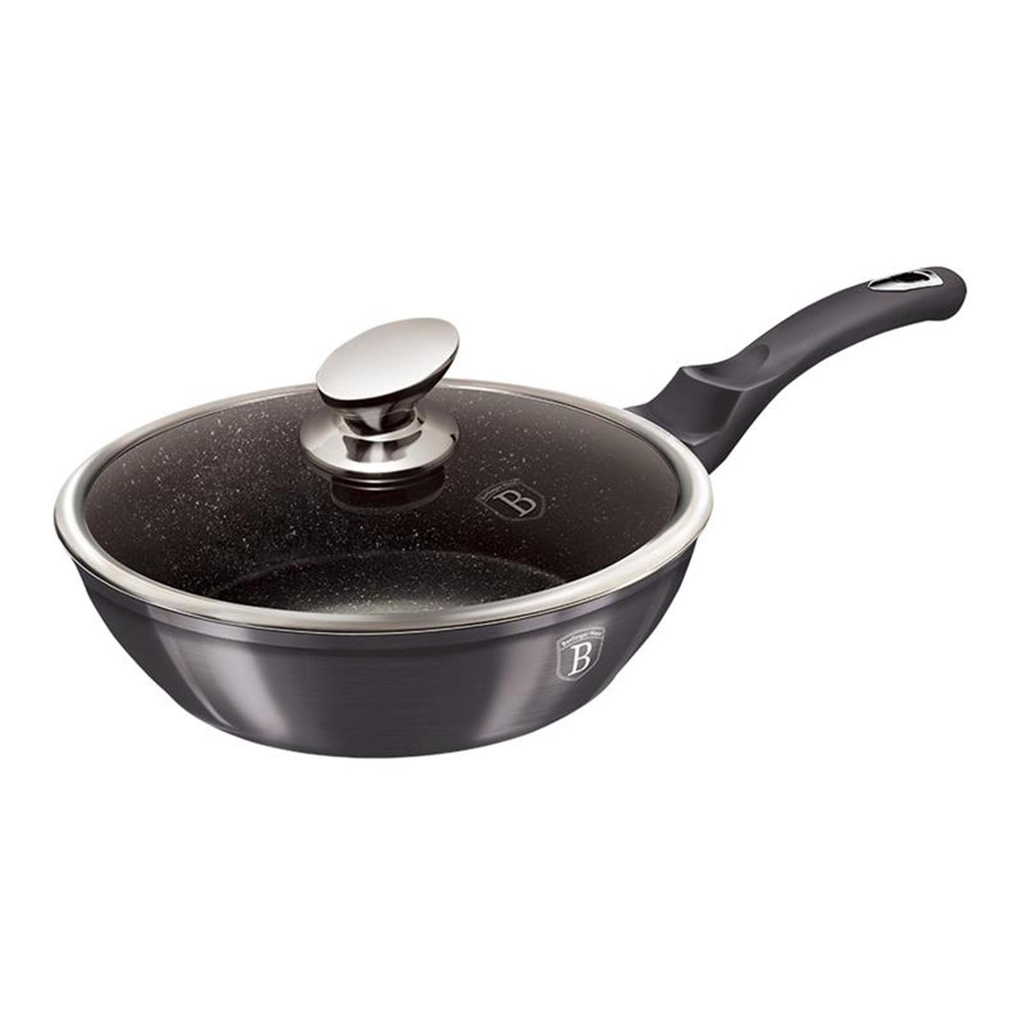 Berlingerhaus hapjespan met deksel 24cm metallic line carbon pro edition inductie