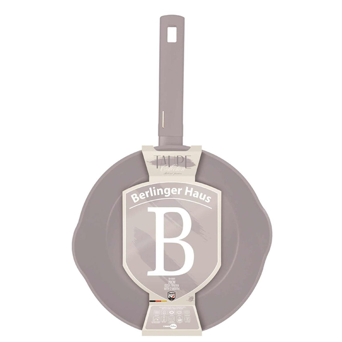 Berlingerhaus diepe koekenpan 28cm taupe
