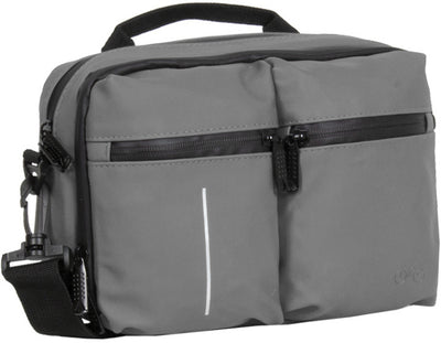 Bike splash waterafstotende stuurtas met schouderhengsel 3l grijs