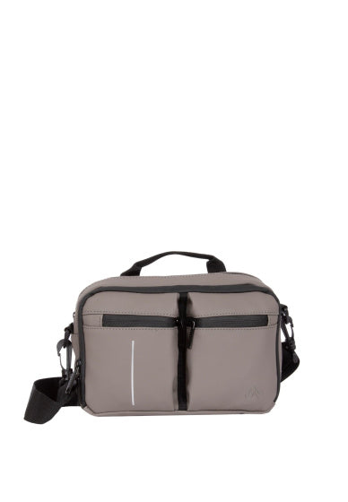 Bike splash waterafstotende stuurtas met schouderhengsel 3l taupe