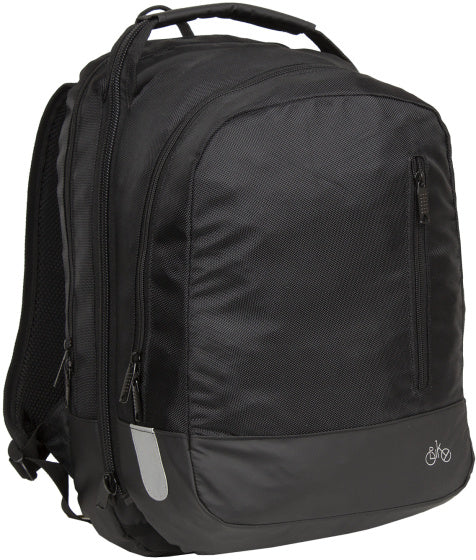 Bike wave fietsrugzak dubbele fietstas nylon 20l zwart