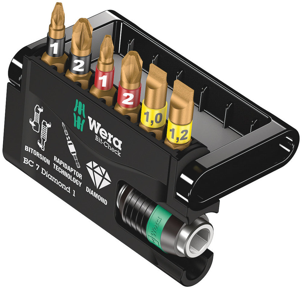 Wera bit-check 7 diamond 1, 7 -delig - 1 stuk(s) - 05057416001