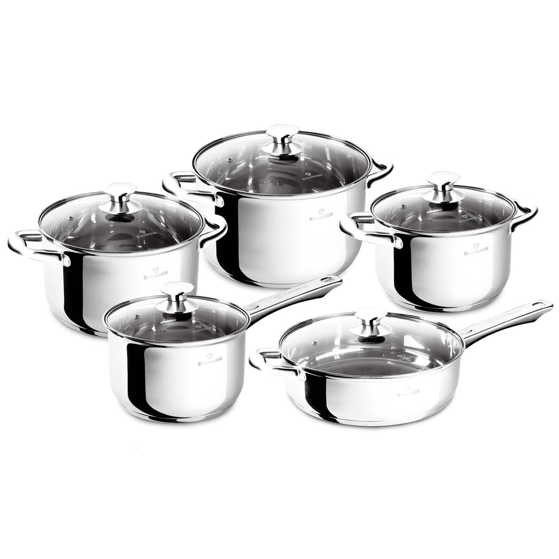Blaumann pannenset 10-delig gourmet line