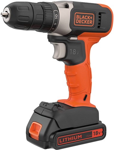 Black+decker bcd001c1 | 18v 1x 1.5ah schroefboormachine - bcd001c1-qw