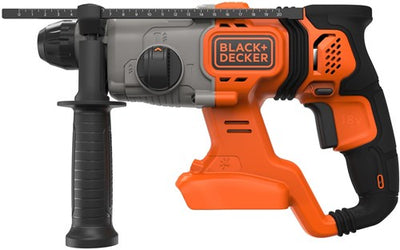 Black+decker bcd900b 18v 1.2j sds+ boorhamer | zonder accu | zijhandgreep | dieptestop | 6mm betonboor - bcd900b-xj