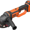 Black+decker bcg720m1 18v 4.0ah haakse slijper | 125mm beschermkap | 1x 18v 4.0ah accu + 1a snellader | softbag | zijhandgreep - bcg720m1-qw