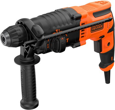 Black+decker behs01 650w 1.4j sds+ boorhamer | zijhandgreep | dieptestop | 6mm en 8mm betonboor | boorkopadapter - behs01-qs