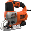 Black+decker bes610k 650w pendeldecoupeerzaag | in koffer | 1 zaagblad voor hout | 1 zaagrechtblad voor hout | antisplinterplaatje - bes610k-qs