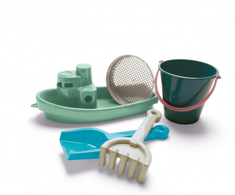 Dantoy blue marine toys - boot en emmerset (5-delig)