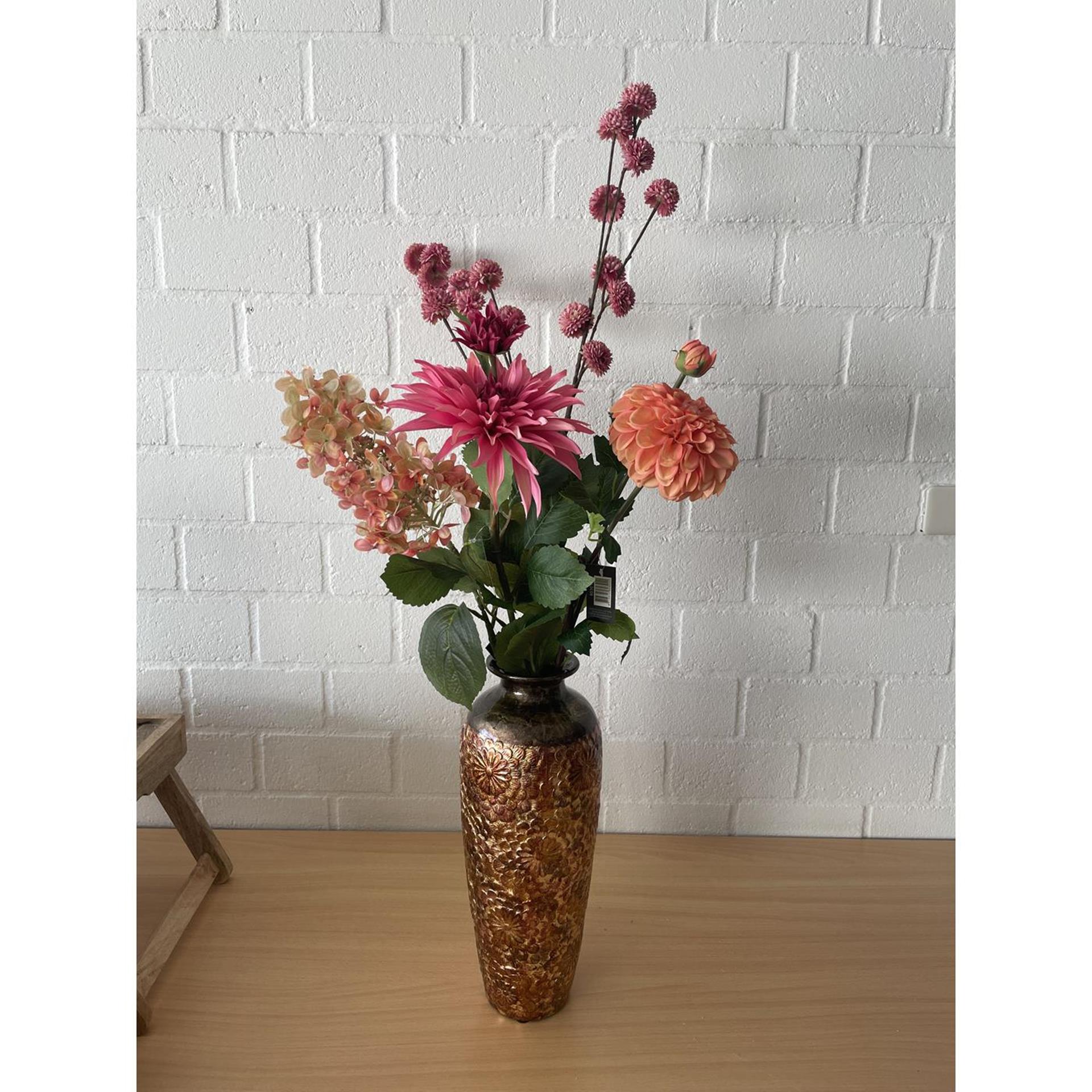 Roberts collection kunstbloem hydrangea cone 75cm orange