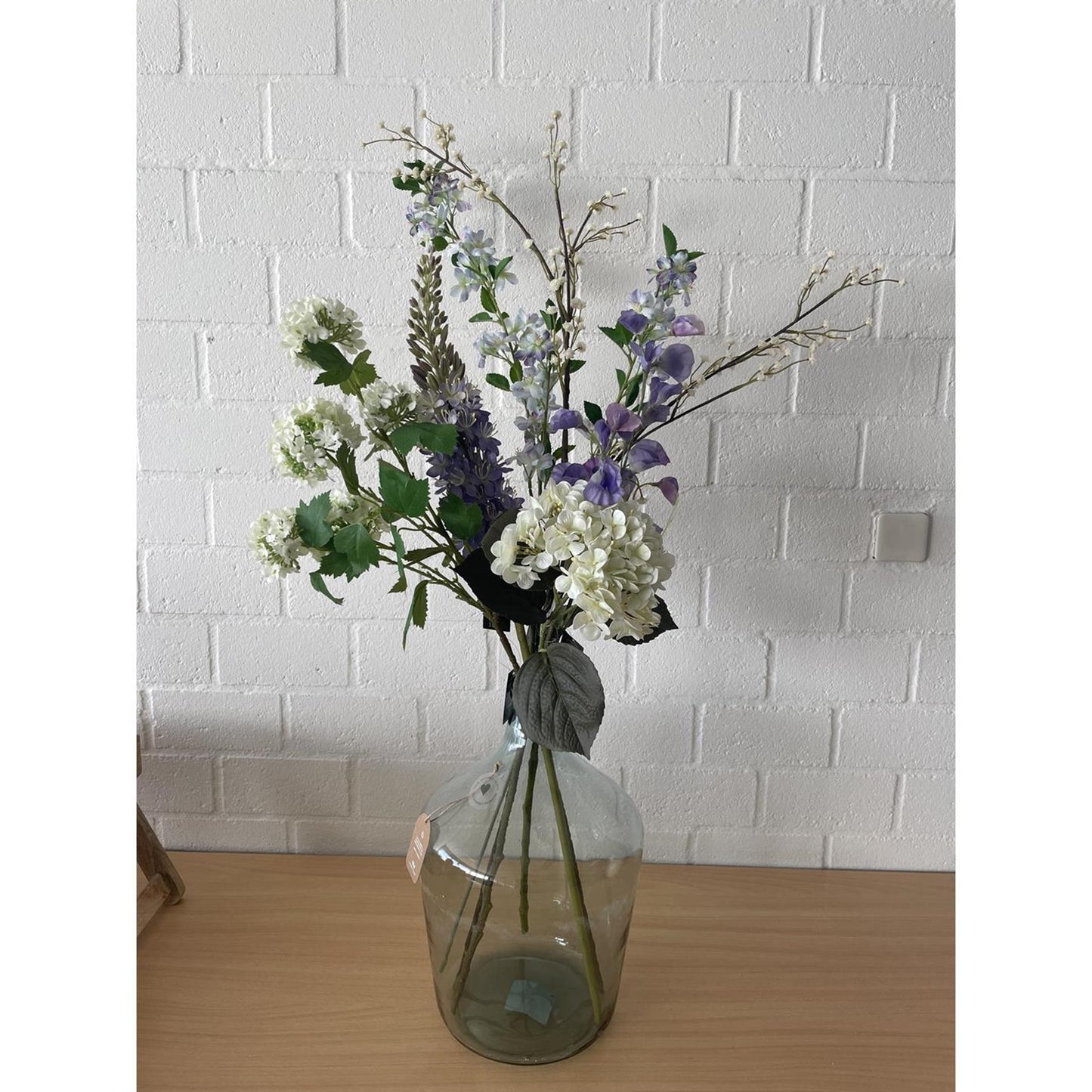 Roberts collection kunstbloem hydrangea real touch 75cm creme