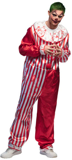 Boland Killer clown kostuum heren rood wit maat 58 60 (XXL)