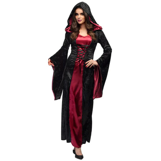 Boland Vampire mistress kostuum dames zwart.rood maat 36 38 (S)