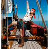 Boland Piraat Storm Kostuum Dames Zwart Wit maat 36 38