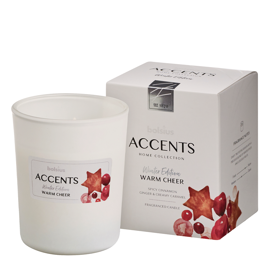 Bolsius geurglas accents warm cheer 92 76mm