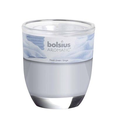 Bolsius geurglas fresh linen 80 70mm