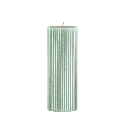 Bolsius rustieke stompkaars silhouette sunny edition jade green 190 68mm