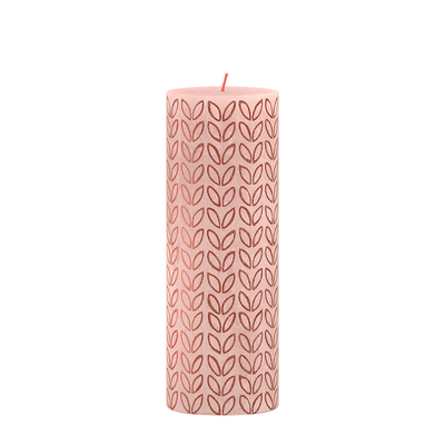 Bolsius rustieke stompkaars silhouette sunny edition misty pink 190 68mm