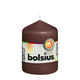Bolsius stompkaars kastanjebruin 80 58mm