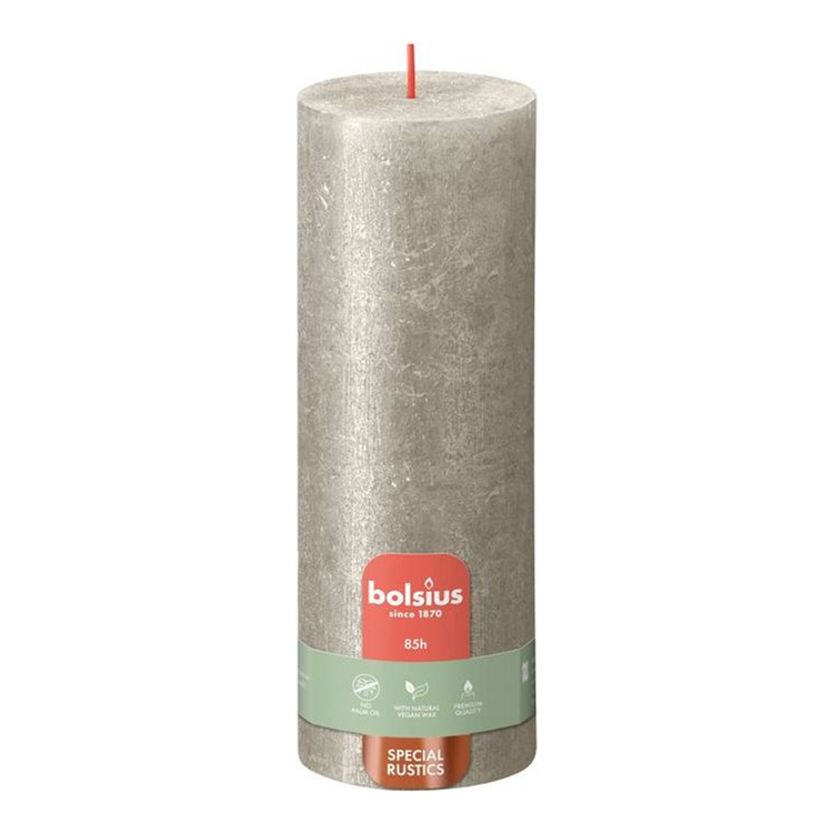 Bolsius stompkaars shimmer champagne ø68x190 mm 85 uur (4 stuks)