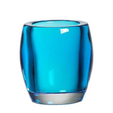 Abi bolsius theelichthouder glas oval aqua 77 72mm - afbeelding 1
